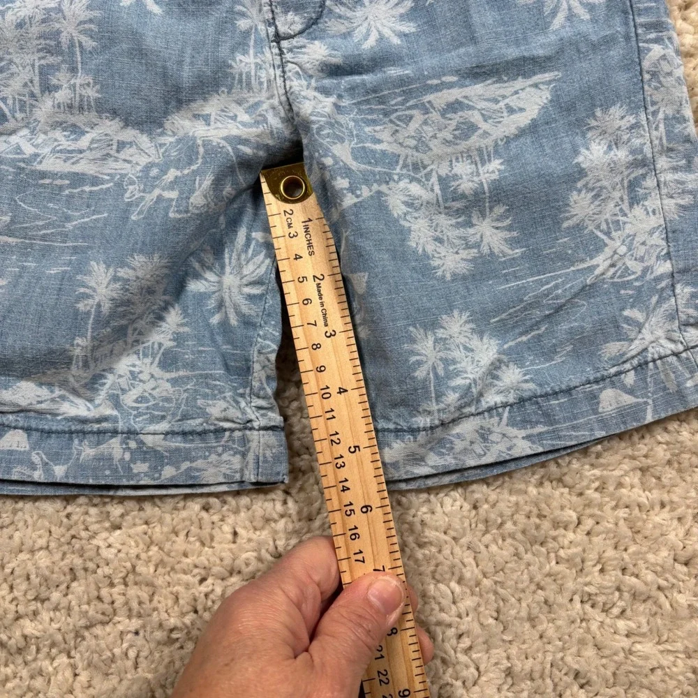 OshKosh B'gosh Kids Shorts Size 6A Blue Tropical Palm Tree‎ Print Elastic Waist